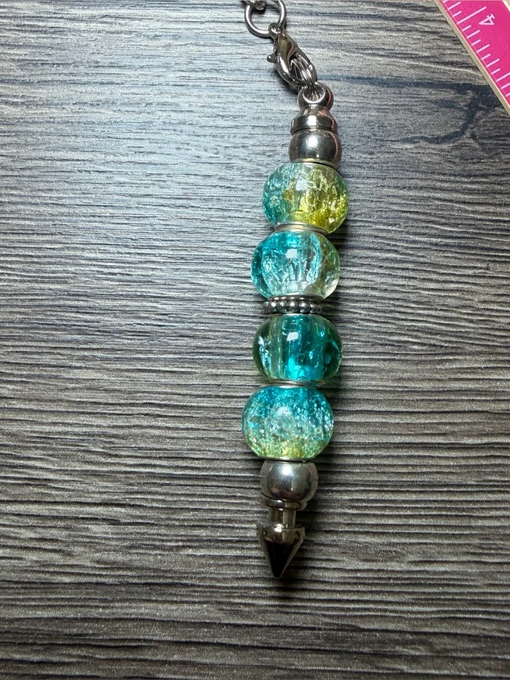 Handmade Beaded Pointed Tip Keychain Self Defense Accessory Bag Charm Gift